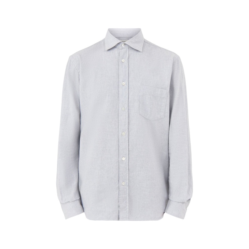 Paul Melange Flannel Woven Shirt Sky Blue