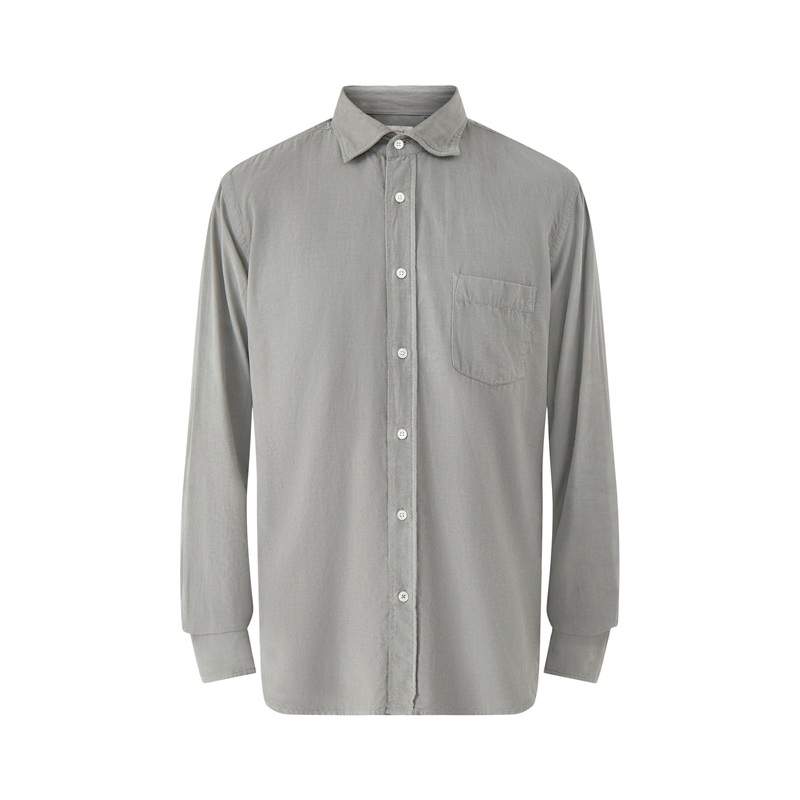 Paul Pat Baby Cord Woven Shirt Charcoal