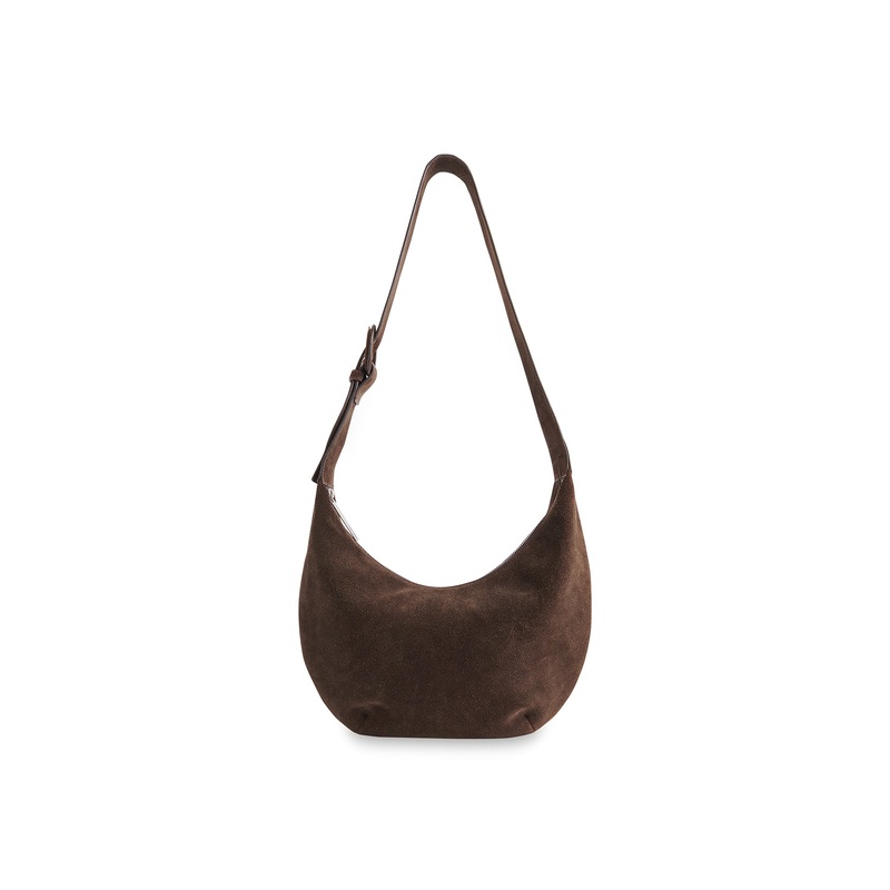 Sia Suede Curved Crossbody Bag