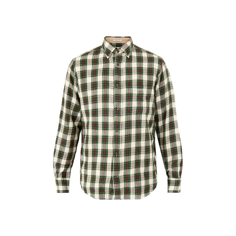 Windblown Flannel Check Shirt Cream