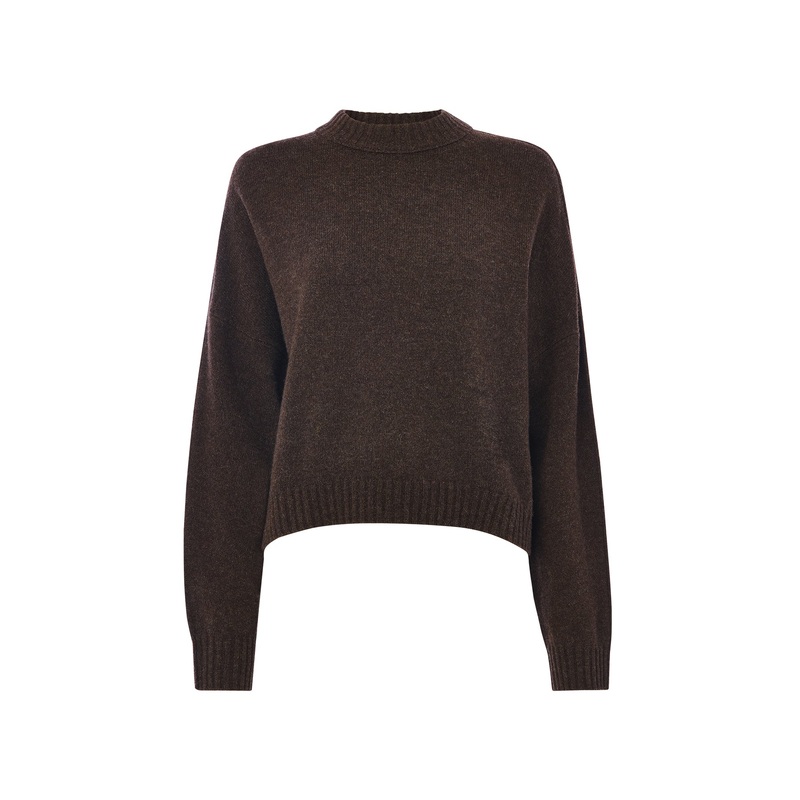 Wool Curved Hem Knit