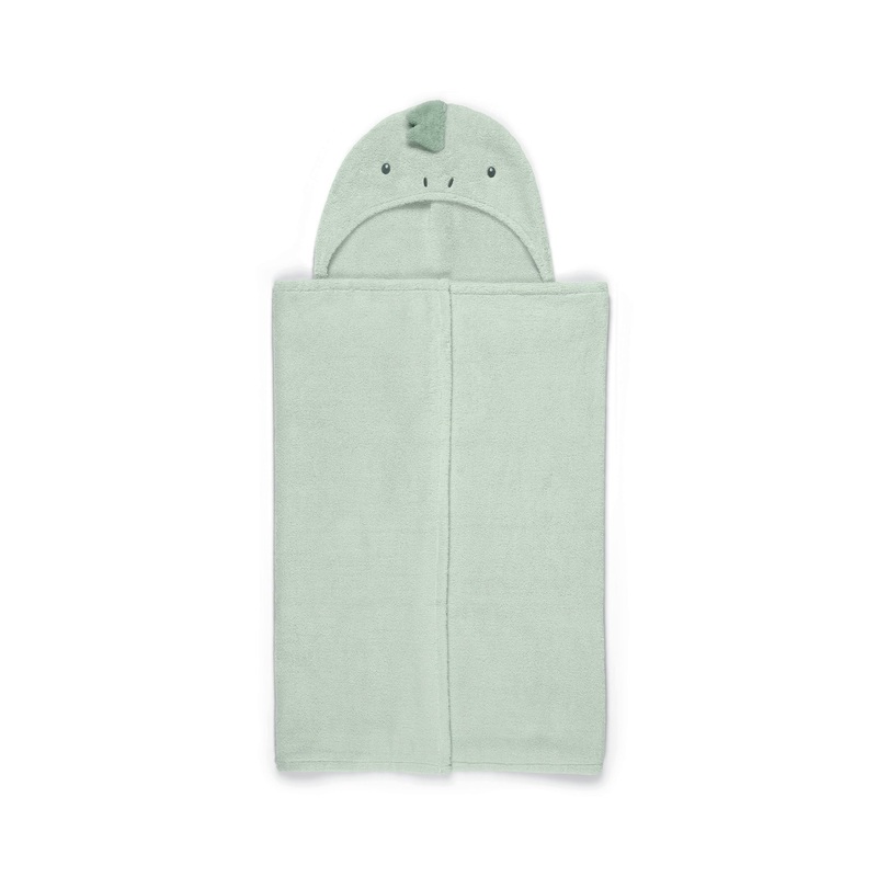 Dinosaur Hooded Towel Green