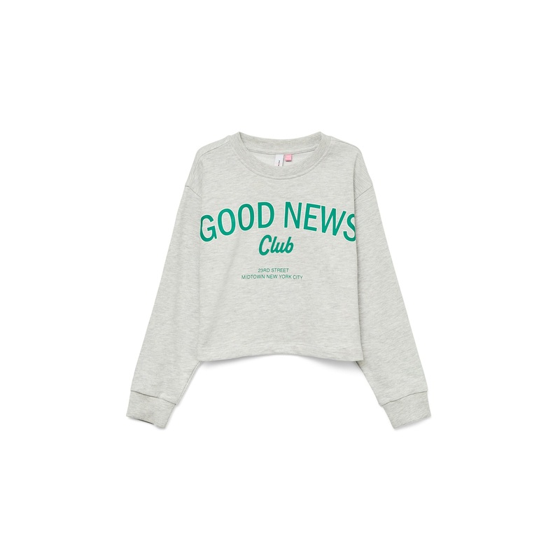 Millie Cropped Sweatshirt Light Grey