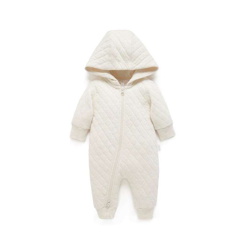 Quilted Growsuit Wheat Melange