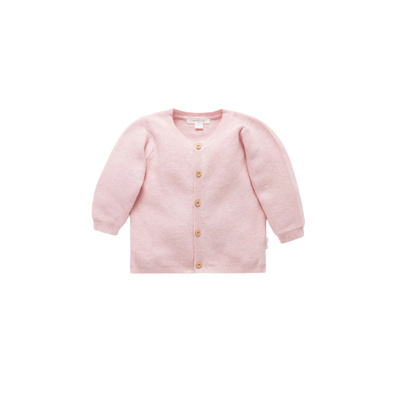 Textured Cardigan Pink Melange
