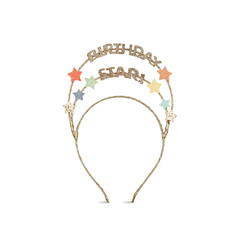 Birthday Star Headband Gold