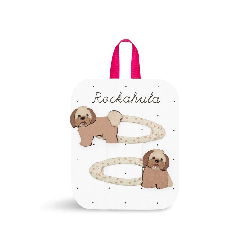 Dolly Dog Hair Clips Brown