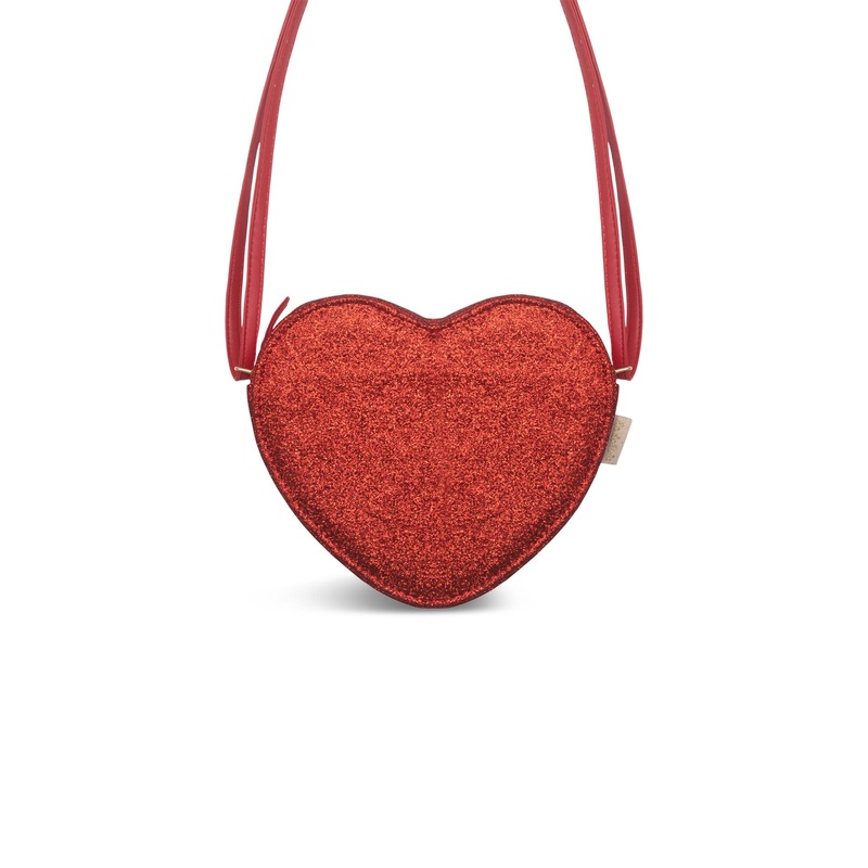 Love Heart Glitter Bag Red