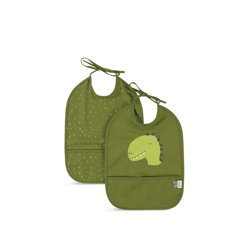 Mr Dino Waterproof Bib 2 Pack