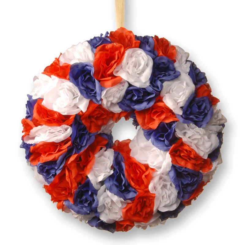 14 in. Patriotic Rose Wreath