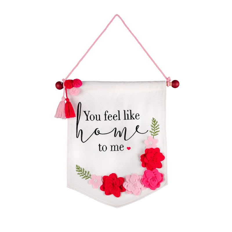 18.5 in. Valentine's 'You Feel Like Home' Banner