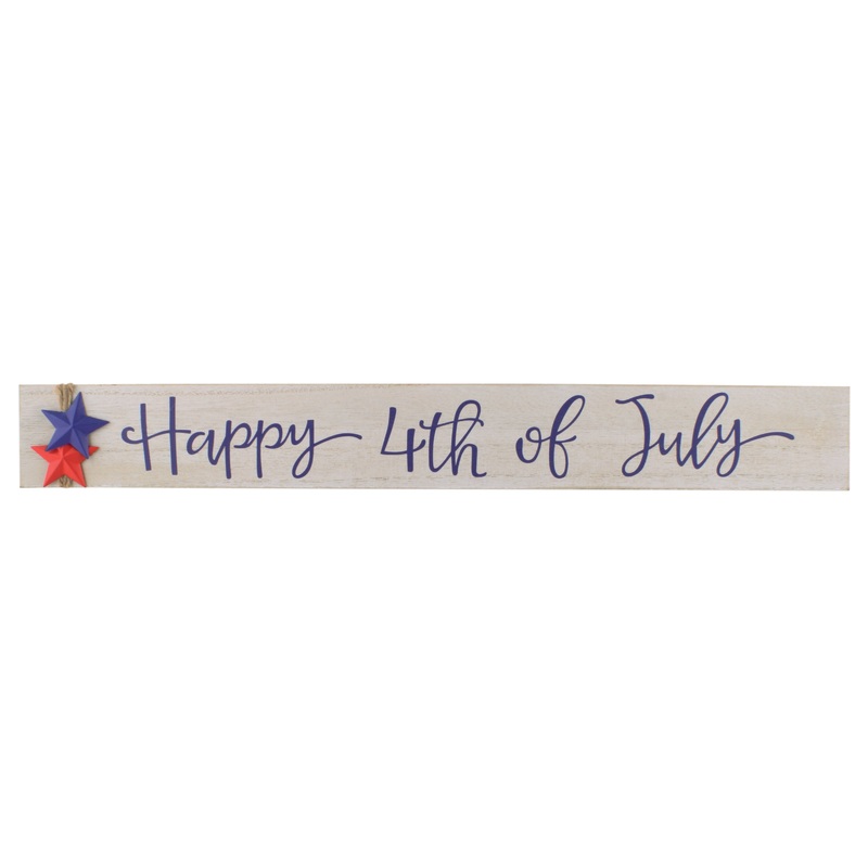 19 in. Patriotic Happy 4th of July Table Decoration