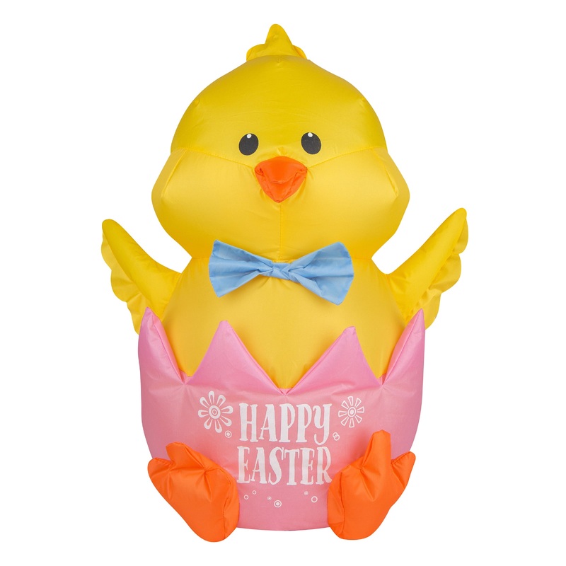 20 in. Inflatable Waving Chick Easter Decoration