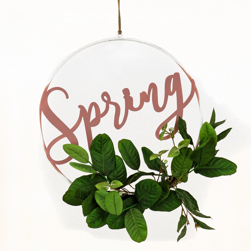 23 in. Spring Metal Ring Hanging Wall Decoration