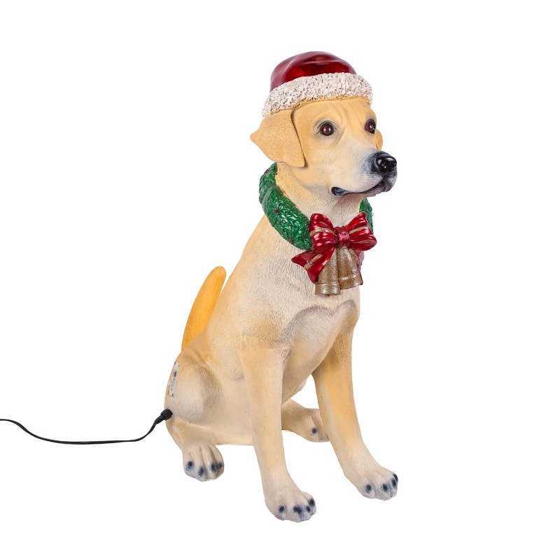 28 in. Motion-Activated Labrador Retriever with Wagging Tail, Plug-In