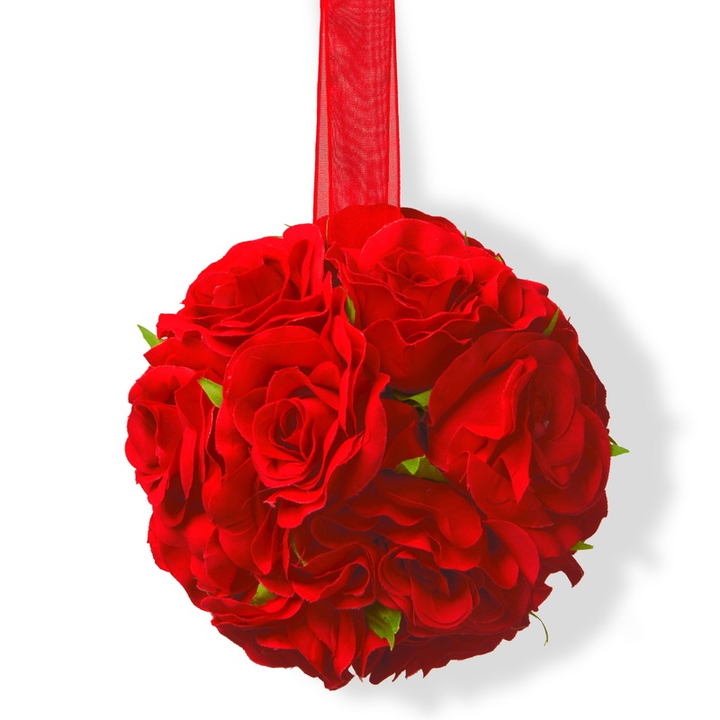 5 in. Valentine Rose Balls 4-Pack