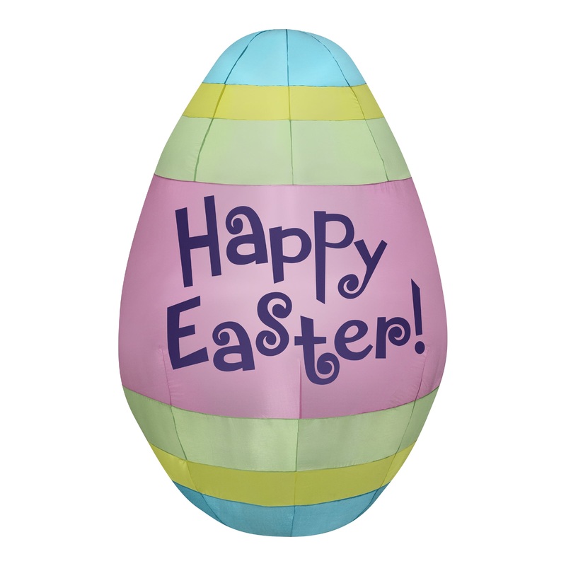 66 in. Inflatable Happy Easter Egg Decoration