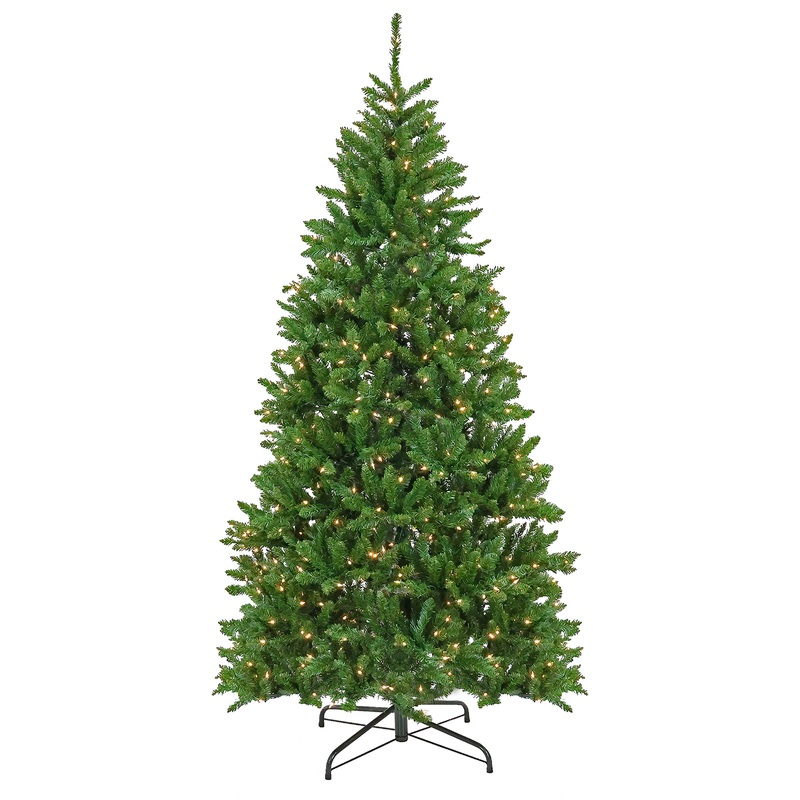 7.5 ft. Pre-Lit Chesterfield Spruce Tree with Clear Lights, Plug-In