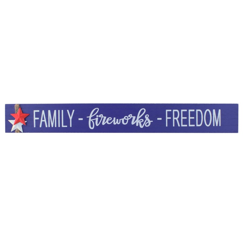 7 in. Patriotic Family-Fireworks-Freedom Table Decoration
