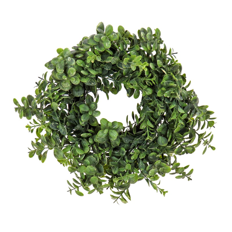 16 in. Spring Table Wreath with Button Leaf