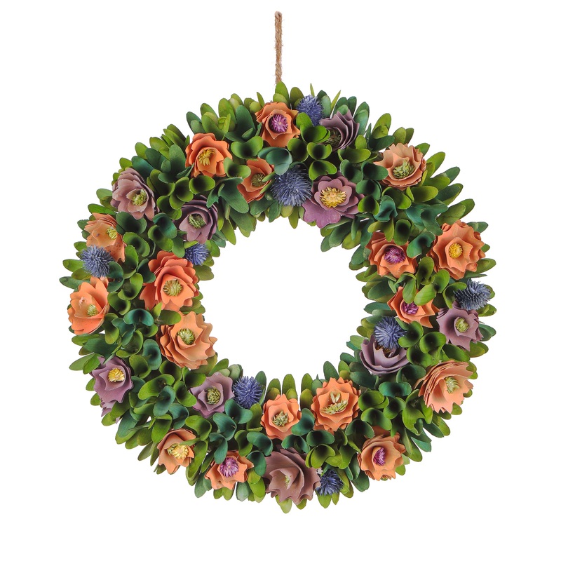 18 in. Spring Pastels Floral Wreath