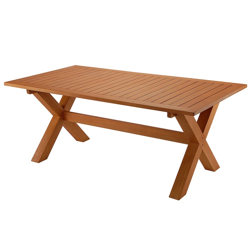 72x38x29 in. Eucalyptus Grandis Wood Farm House Style Table, Natural Color