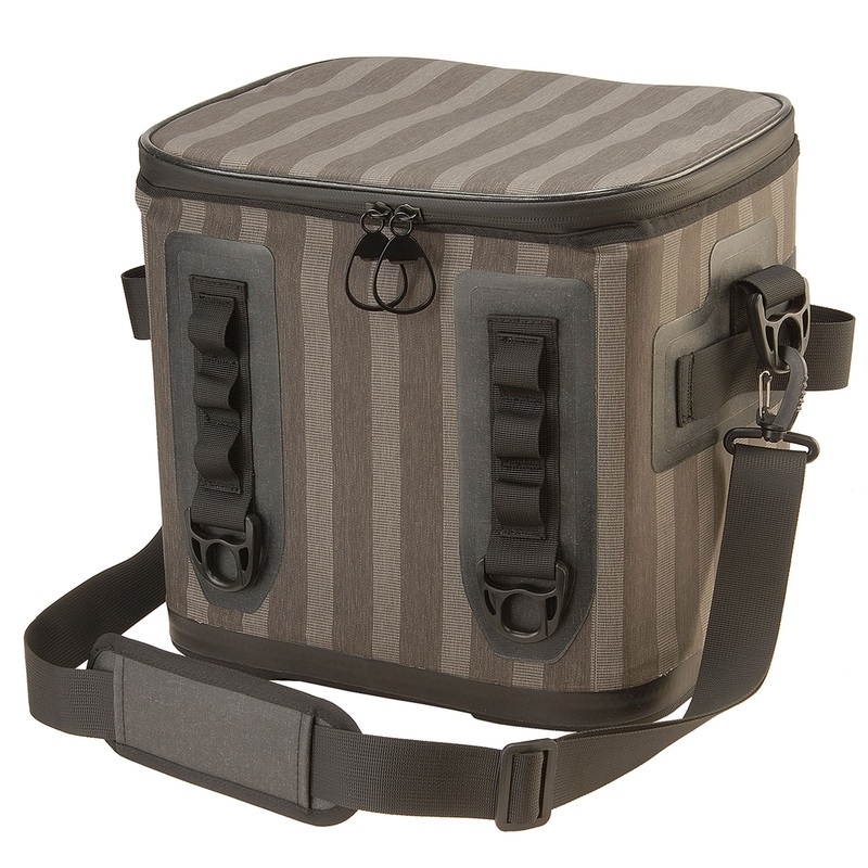 12 in. Soft Cooler Gray Striped