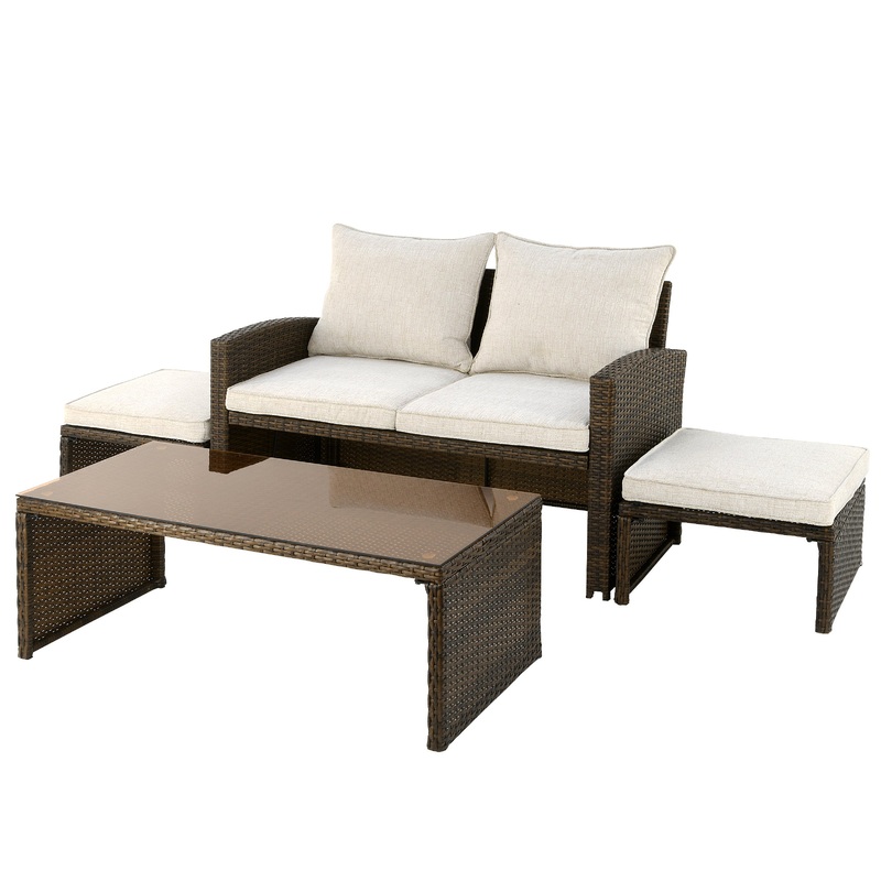 4-Piece Norton Collection All-Weather Wicker Conversation Set