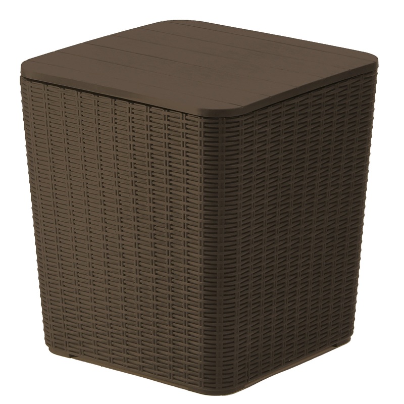 43L Capacity Arendal Collection Wicker Texture All-Weather Storage Box