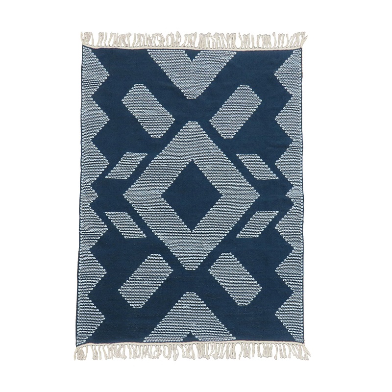 4x6 ft. Indigo Blue Hand Woven Outdoor Rug