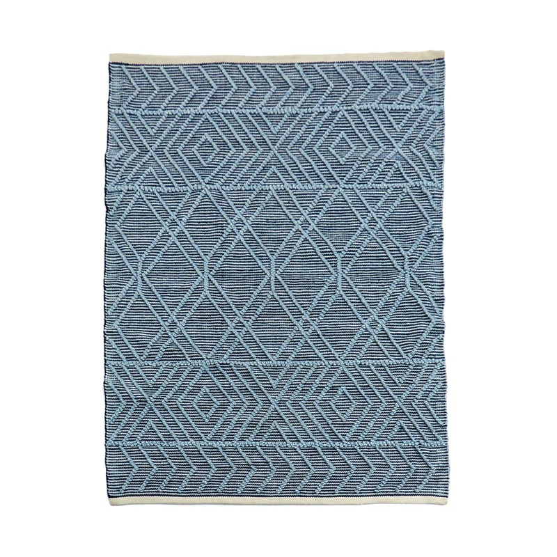 4x6 ft. Navy Blue Hand Woven Outdoor Rug