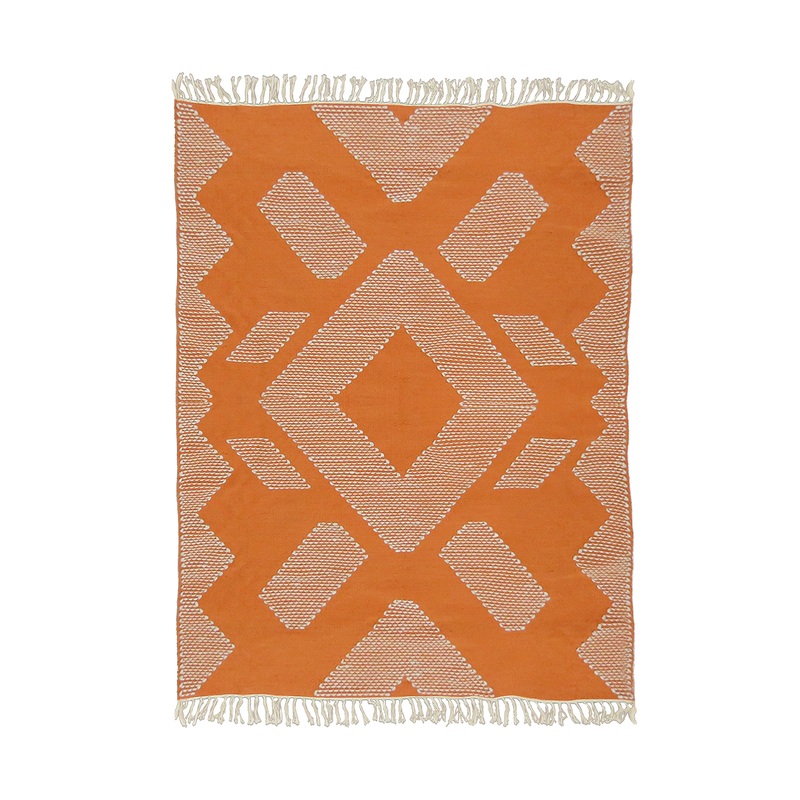 4x6 ft. Papaya Hand Woven Outdoor Rug