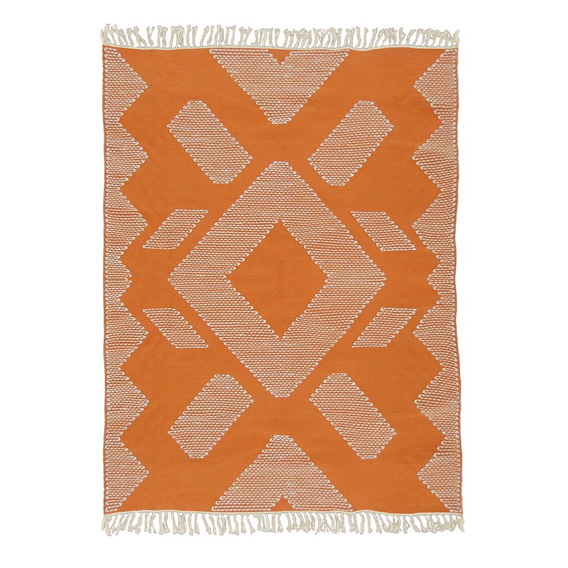 5x7 ft. Papaya Hand Woven Outdoor Rug