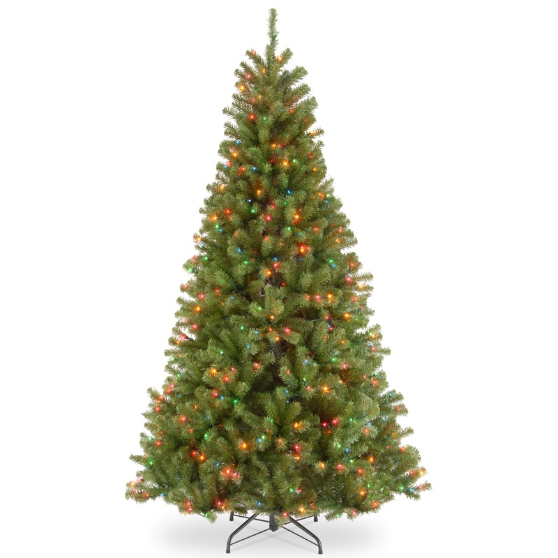 7 ft. Pre-Lit North Valley Spruce Tree with Multicolor Lights, Plug-In