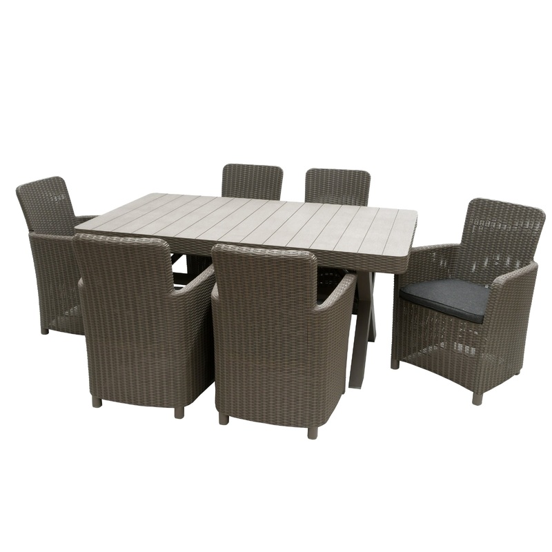 7-Piece Antrim Collection All-Weather Wicker Finish Dining Set