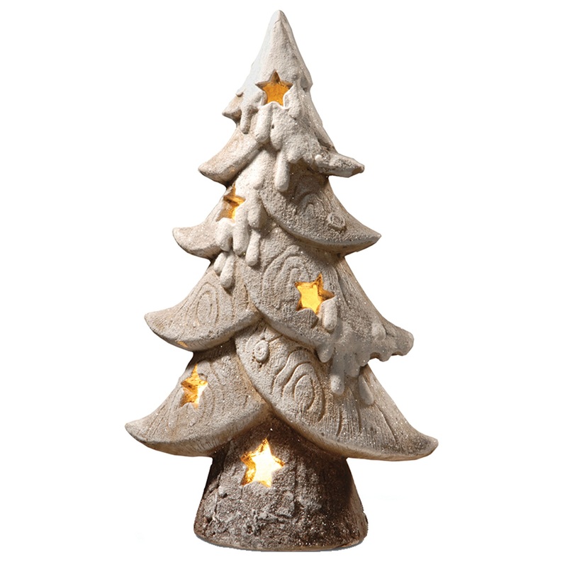 17 in. Lighted Tree Decor Piece