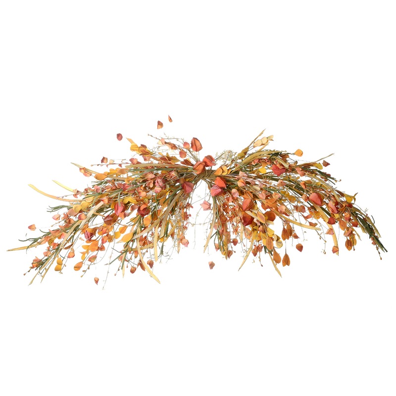 36 in. Fall Door Decoration with Wildflowers