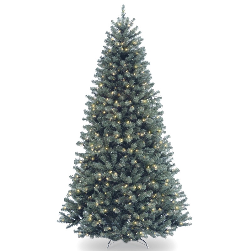 9 ft. Pre-Lit Blue North Valley Spruce Tree with Clear Lights, Plug-In