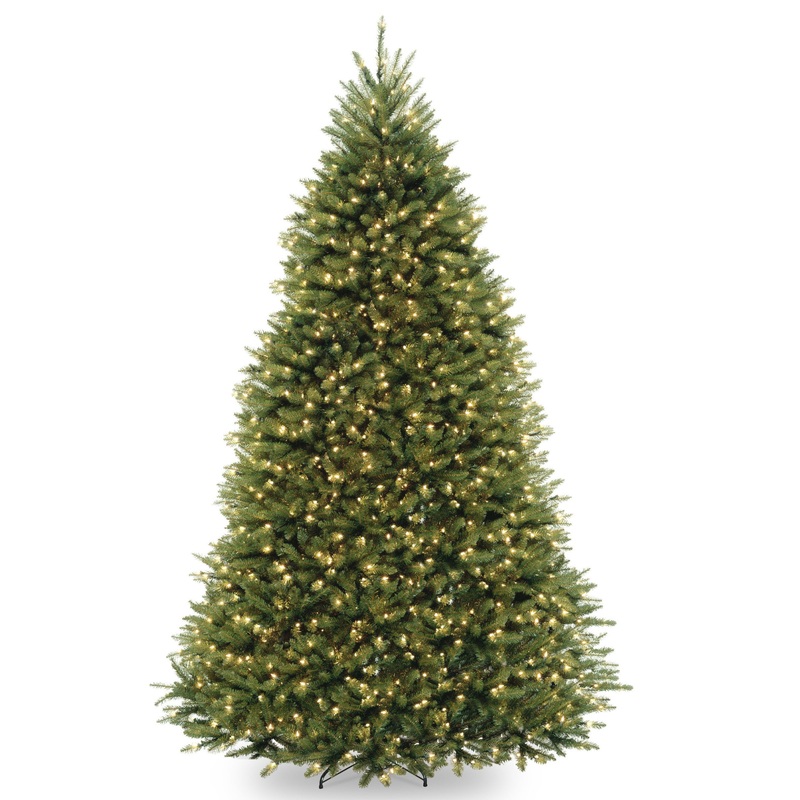 9 ft. Pre-Lit Dunhill Fir Tree with PowerConnect  Dual Color LED Lights, Plug-In