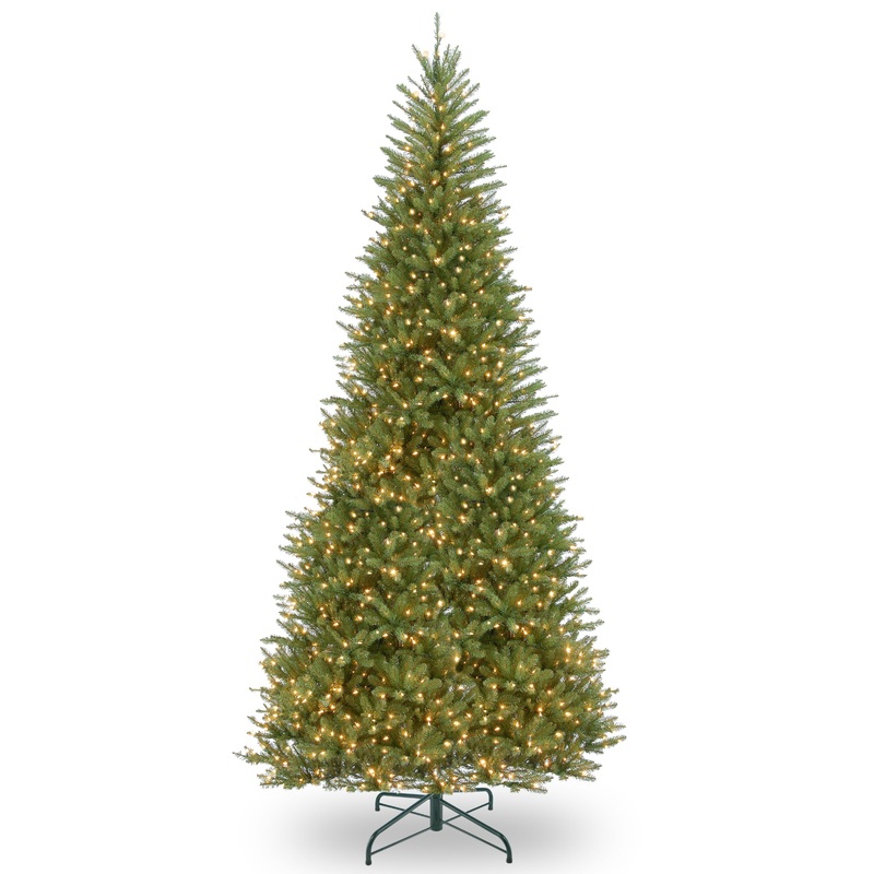 12 ft. Pre-Lit Dunhill Fir Slim Tree with Clear Lights