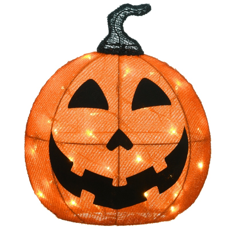 16 in. Halloween Pre-Lit Smiling Jack O Lantern Outdoor Decoration with LED Lights