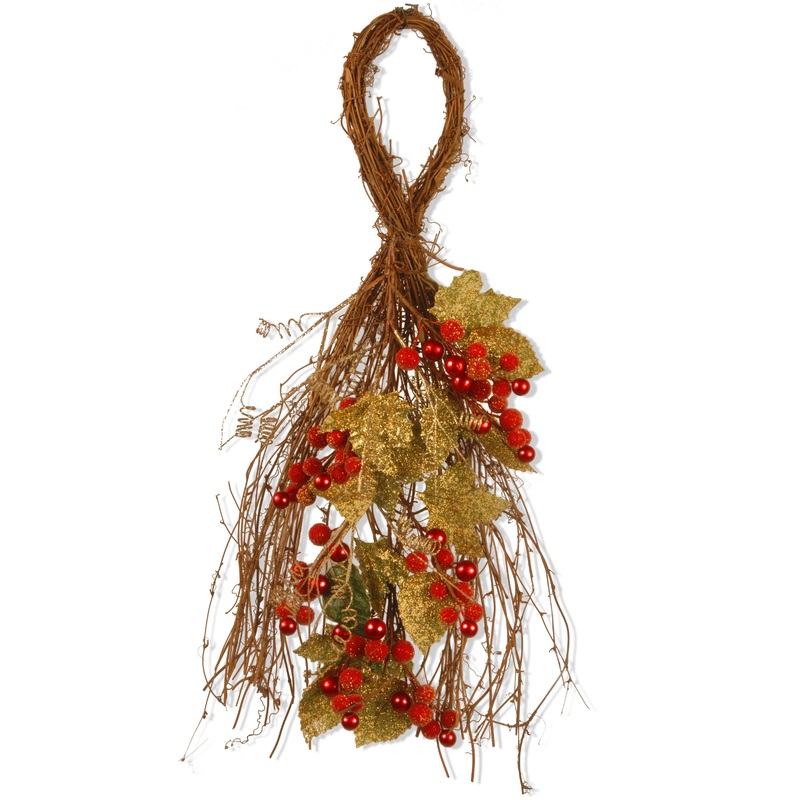 24 in. Berry/Leaf Vine Wall Dcor