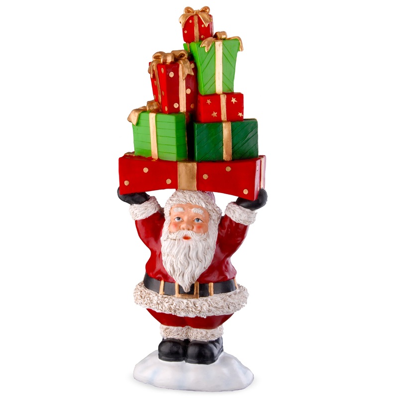 30 in. Santa Holding Gifts