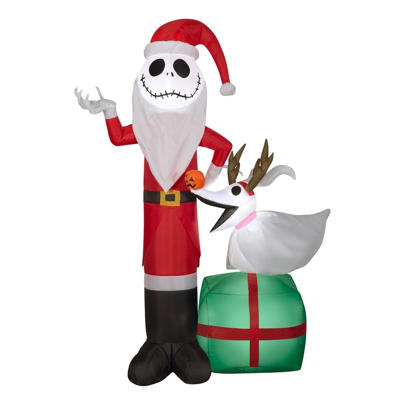 5 ft. Santa Jack Skellington and Zero