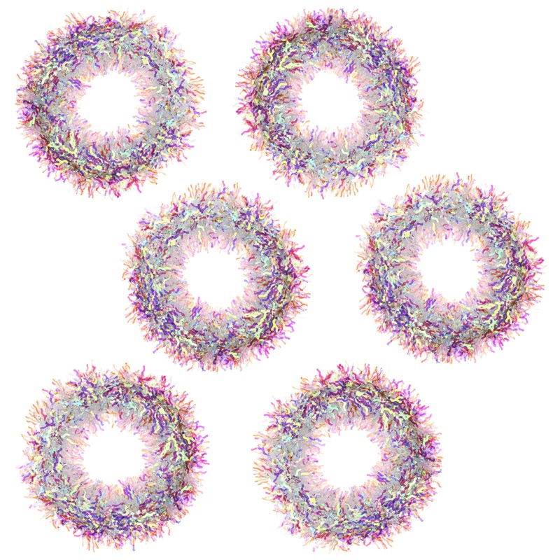 6 in. Iridescent Mini Wreaths, Set of 6