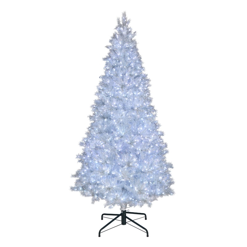 9 ft. Pre-Lit Christmas Crystal Pine Tree with LED Lights, Plug-In