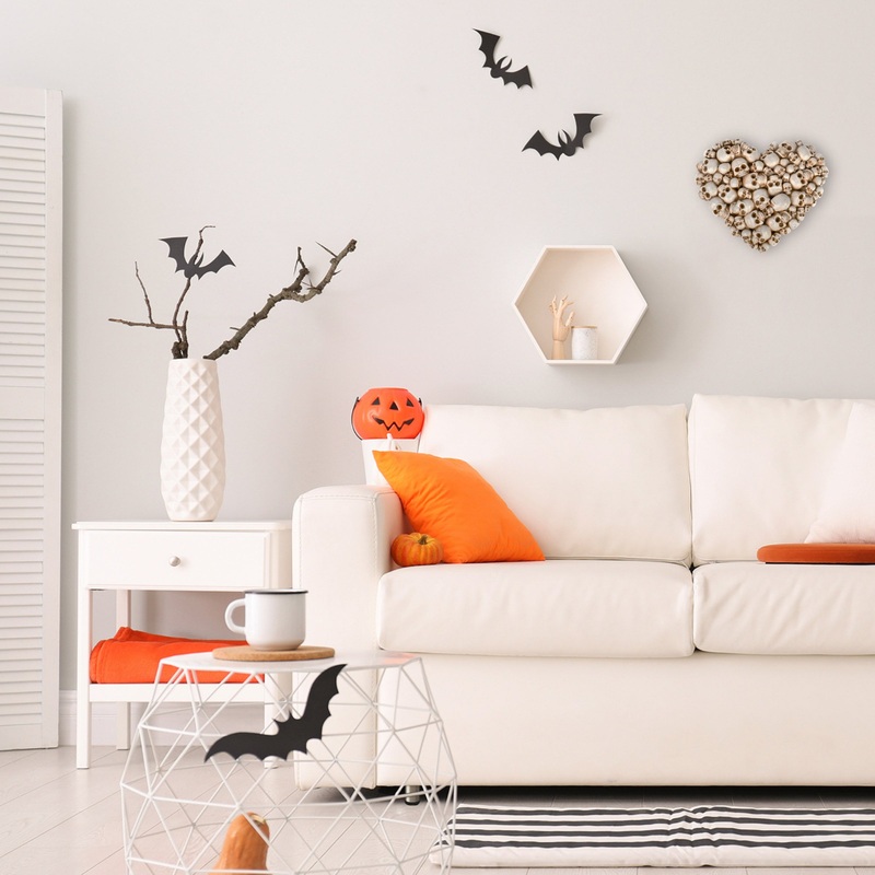 9 in. Halloween Heart Shaped Skulls Tabletop Decoration