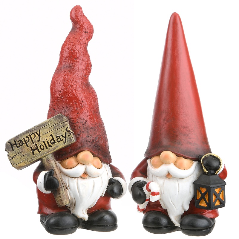 10 in. Santa Gnome Pair