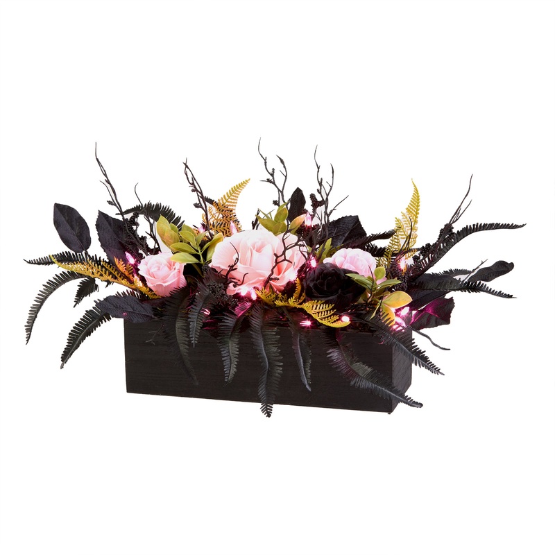 16 in. Halloween Cute and Creep Centerpiece with LED Lights