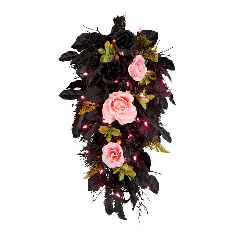 26 in. Halloween Cute and Creep Swag with LED Lights